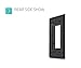 LIVOLO Black US Standard, Single Glass Panel For Wall Socket, C5-SR-12