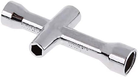 Ratchet Wrench,Huhuswwbin Mini M2 M2.5 M3 M4 Screw Nut Hexagonal Cross Wrench Sleeve Maintenance Tool - Silver