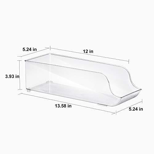 E-Gtong Refrigerator and Freezer Drink Holder, Soda Can Organizer Storage Bin Dispenser for Refrigerator, Freezers, Kitchen Cabinet or Pantry - BPA Free, 2-PACK, Clear - Thumbnail 3