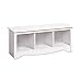 Prepac Storage Bench with 3 Cubbies, Entryway Bench for Blankets, Shoes Storage, Backpacks Storage, Books Storage and Organization, Living Room Bench with 3 Compartments, ‎15.75