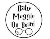 NI585 Baby Muggle On Board Harry Potter Inspired Decal | 5.5-Inches | Premium Quality Black Vinyl Decal