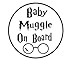 NI585 Baby Muggle On Board Harry Potter Inspired Decal | 5.5-Inches | Premium Quality Black Vinyl Decal