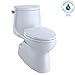 TOTO Carlyle II 1G One-Piece Elongated 1.0 GPF Universal Height Skirted Toilet with CEFIONTECT, Cotton White