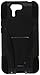 Amzer Double Layer Rugged Hybrid Case Cover with Kickstand for Asus PadFone X - Retail Packaging - Black