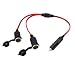 Car Cigarette Lighter Cable,SinLoon 1 to 2 Car Cigarette Lighter 12v 24v Power Charger Adapter 2 Way Socket Splitter Female Socket Plug Connector Extension Cable Car Accessory Connector Outlet（1to2） primary