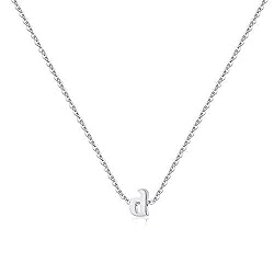MONOOC Dainty Lowercase D Letter Necklace, 14K