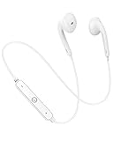 Bluetooth Headset Earbuds Ultra Lightweight 4.1 Wireless In-Ear Running Earbuds IPX4 Water Resistant with Mic Stereo Earphones, CVC 6.0 Noise Cancellation, works with, Samsung,Google Pixel,Lg,HTC,ZTE