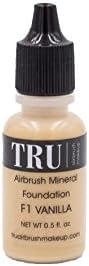 Tru Airbrush Makeup - Water and Mineral Foundation - F1 (Vanilla), Fair Skin Complexion 0.5oz, Air-F1