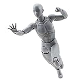 COLOR-LILIJ Action Figure Model, Drawing Figures for Artists Action Figure, Model Human Mannequin Man Woman Kits,for Sketching, Painting, Drawing, Artist, Cartoon Figures Action. (Luxury Grey Male)