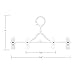 HOUSE DAY Skirt Hangers with Clips 12 Pcs Pack 13.4 Inch White Plastic Hangers with Clips Heavy Duty Pant Hangers