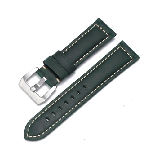 DFAMIN Genuine Leather Watch Band for Panerai Cowhide Crazy Horse Strap Men Bracelet Smooth Watchband 20mm 22mm 24mm 26mm
