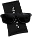 WearMe Pro - Square Matte Frame Mirrored Lens Active Sport Rectangular UV Men Sunglasses (Black, 55)