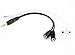 2-Pack Gold Plated 3.5mm Stereo Jack Splitter Cable Adapter Connectors,3.5mm Male to 2 X Female(Black & Withe