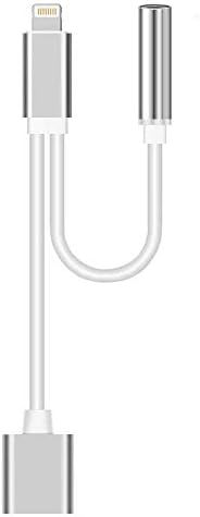 Lighting to Female Jack AUX 2-In-1 USB Charger Cable for