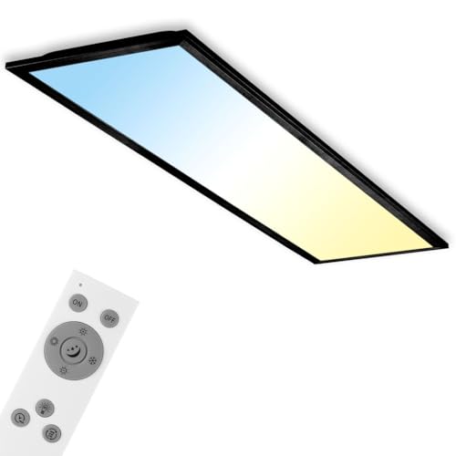 BRILONER - LED Deckenlampe mit Fernbedienung, flach, einstellbar von warmweiß bis kaltweiß, Lampe, Deckenleuchte, Wohnzimmerlampe, LED Panel, Schlafzimmerlampe,