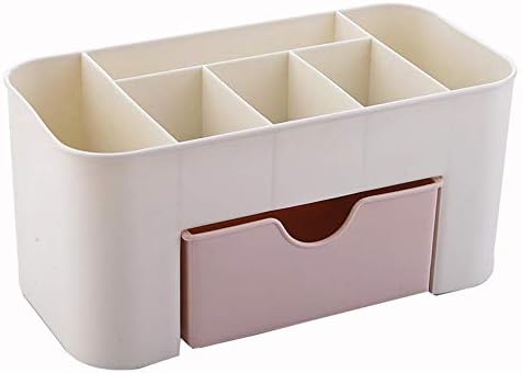 Portable cosmetic bag Storage Boxes Cosmetic Jewelry Organizer Office Storage Drawer Casket Makeup Brush Box Portable cosmetic bag (Color : Pink)
