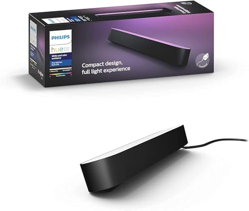 Philips Hue White & Color Ambiance Play Lightbar 1er Pack Basis-Set (500 lm), dimmbare Lichtsäule mit 16 Mio. Farben zur TV-Hintergrundbeleuchtung, Li