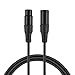 CableCreation XLR to XLR Cable 6FT, 2ps X LR Male to XL R Female Microphone Cable, Balanced 3 PIN Compatible with Shure SM Microphone, Behringer, Speaker Systems, Radio Station and More, Black