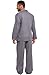 Alexander Del Rossa Men's Lightweight Button Down Pajama Set, Long Cotton Pjs, Medium Steel Grey (A0714STLMD)