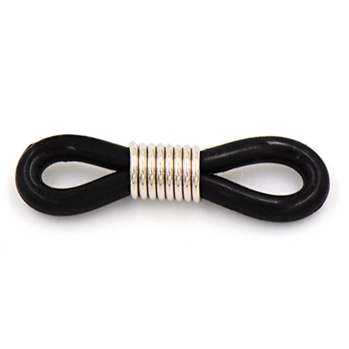 image for 12 Pcs Black and Clear Anti-Slip Rubber Ends Retainer Connector Holder