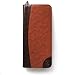 CASE ELEGANCE Tie Case Vegan Leather Travel - 6 Neck Tie Organizer (Brown) (Brown)