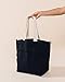 Caldo Canvas Market Tote - Large Multipurpose Travel Bag with Outer Zipper Pocket and Adjustable Shoulder Strap, Inner Pocket- Reusable Bag for Groceries, Work, Laptop, or Beach (Black)
