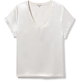 Satin V-Neck Tee