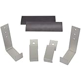 Speedway Motors Aluminum Radiator Mounting Bracket Kit with Rubber Pads, Universal Fit for Crossflow Radiators, Lightweight Aluminum Brackets with 1/4" Thick Cushion Pads Included