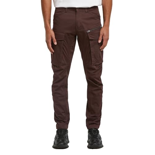 G-STAR Rovic Zip 3D Regular Tapered Pants, Pantaloni, Uomo, Marrone (Chocolate Plum D02190-5126-G692), 40W / 34L