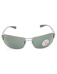 Ray Ban anteojos de sol RB3379 004 58 Gunmetal   Gris polarizadas 64 mm