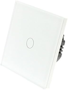 I LumoS White Glass 1 Gang 1 Way WIFI/4G Remote & Dimmer Touch LED Light Switch