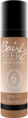 Bairly Sheer High Intensity Body Blemish & Tattoo Cover, Shade 6