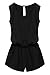 ACEVOG Women Halter Sleeveless Elastic Waist Short Playsuit Rompers Black M
