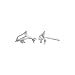 Boma Jewelry Sterling Silver Origami Dolphin Stud Earrings