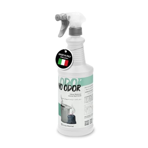 ErrecHome No Odor, Odour Eliminator, Removes All Unpleasant Smells from Hard Surfaces, Rubbish Bins, Food Waste Containers, Sewers, Gyms, and Kitchens, 1 L Bottle