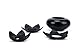 Bloss Cotton Swab Holder Cute Lotus Q-Tips Storage Organizer Bathroom Decorative Organizer, Black