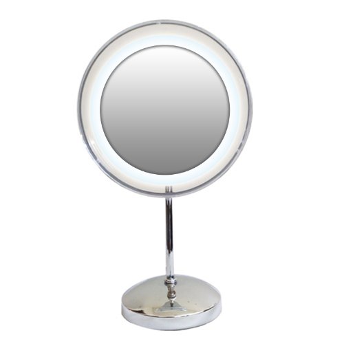 Rucci Acrylic Ring Lighted Mirror, 10X Health Beauty Personal Care
