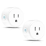 WiFi Smart Plug Mini,YTE Wireless Smart Outlet Compatible With Alexa Echo,Google Home,IFTTT for Voice Control,Remote Control your Devices with Timing Function from Anywhere,No Hub Required(2Packs)