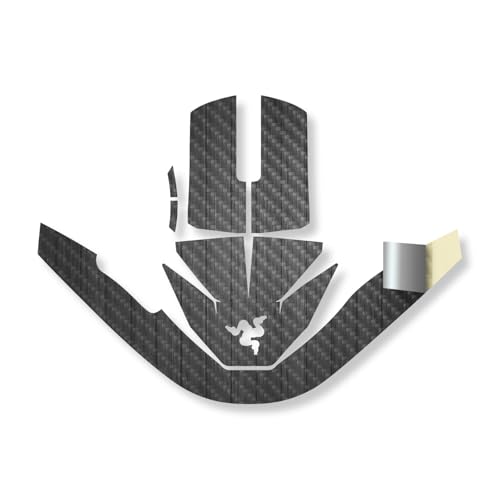 Carbon Fiber Mouse Skin Compatible with Razer Viper V3 Pro - Black Wood - Premi…