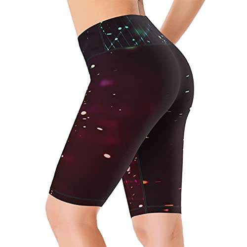Inaayayi Hoge taille Yoga Shorts Neon Grid Lines Creative Art vrouwen Biker Shorts Tummy Control Fitness Atletische… - Image 3