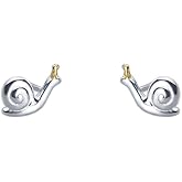 Cute Snail 925 Sterling Silver Cartilage Tiny Stud Earrings for Women Dainty Simple Animal Small Tragus Piercing Studs Hypoallergenic Unique Fashion Jewelry Gift Daughter Bff