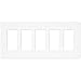 ENERLITES - SI8835-W-STICKER Screwless Decorator Wall Plates Child Safe Outlet Covers, Size 5-Gang 4.68
