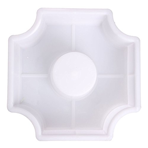 JTW DIY Path Maker Middle Of Hole SHape Garden Path Concrete Plastic Brick Mold Paving Pavement Walkway Molds White color