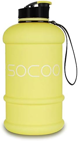 SOCOO 44OZ/1.3L Kids Water Bottle with BPA Free/Leak Proof Sports Gallon Water Bottle Jug for Gym Workout Yoga Outdoor Plastic Water Bottle