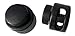 Flyshop Black Round Cord Lock End Stopper Toggle Double Holes Clothing Hood Adjuster Elastic Spring Fastener Slider, 10 PCS, 18 x 15mm, Hole 6 x 4.5mm