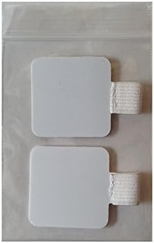 Pen Holder Stick-on Elastic Loop Adheres Pens and Pencils to Notebooks, Journals, Planners and Calendars - White Two Pack