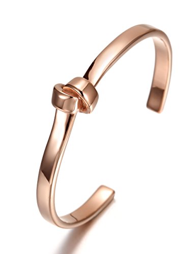 Wistic jewelry stainless steel gold plated love knot ad…