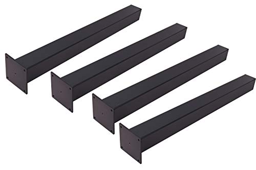 ECLV 4 x 28" Straight Steel Dining Table Legs, Steel Coffee Table Legs, Office Table Legs,Computer Desk Legs,Industrial Kitchen Table Legs,Black