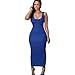Usstore Women Dress Bandage Bodycon Party Cocktail Maxi Long Dresses (Asia S, Blue)