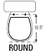 TOPSEAT Art of Acryl Round Toilet Seat w/Slow Close Chromed Metal Hinges, Wood, Sandy
